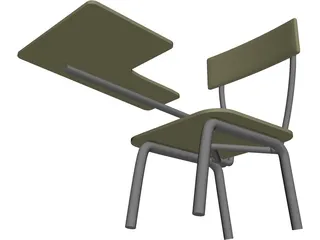 Student Desk 3D Model preview
