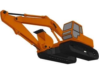 Excavator 3D Model preview