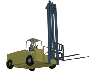 Forklift Boat 3D Model preview