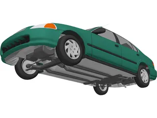 Honda Civic Sedan (1997) 3D Model preview