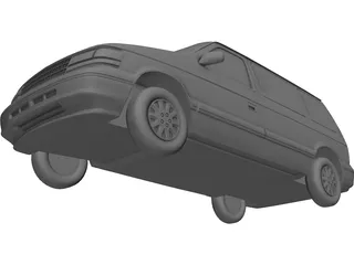 Plymouth Voyager (1995) 3D Model preview