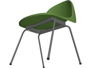 Modern Plastic Chair 3D Model preview