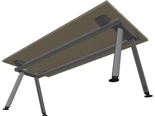 Office Table 3D Model preview