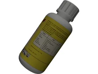 Boam Bottle (with Lid and Label) 3D Model preview