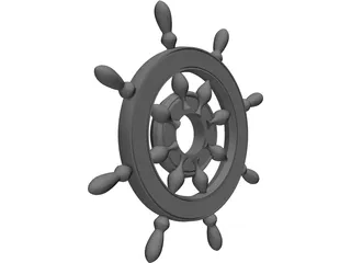 Ship Wheel 3D Model preview