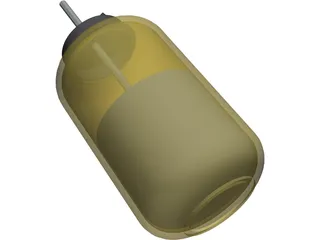 Paste Jar with Brush 3D Model preview
