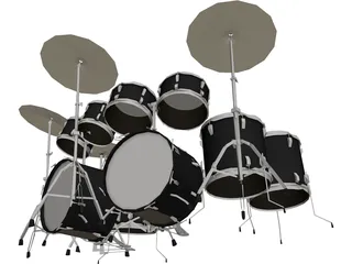 Ludwig 14Pc Drum Kit 3D Model preview