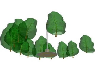 Flag Pole 3D Model preview