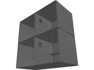 Cat Condo 4 Unit 3D Model preview