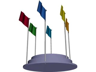 Flags 3D Model preview