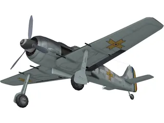 Focke-Wulf Fw 190 A 3D Model preview