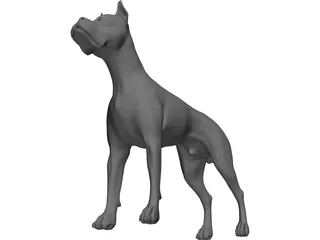 Dog Boxer 3D Model preview
