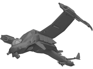 Final Fantasy Deep Eyes Dropship 3D Model preview