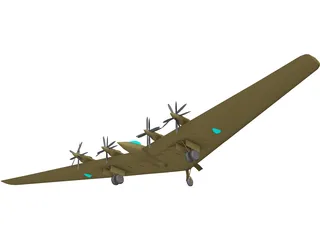 Northrop XB-35 Flying Wing 3D Model preview