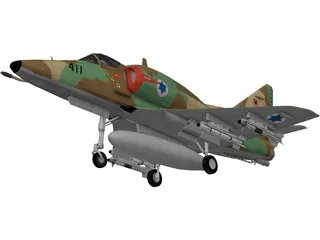 McDonnell Douglas A-4 Skyhawk (Ayit) 3D Model preview