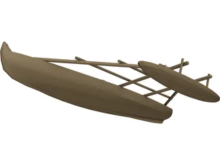 Hawaiian Canoe 3D Model preview