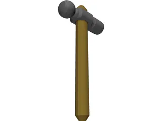 Ball Peen Hammer 3D Model preview