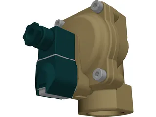 Solenoid Operated Valve 3D Model preview