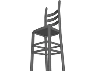 Bar Stool 3D Model preview
