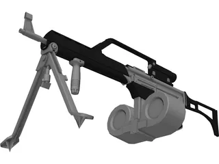 Stg44 modified SAW 3D Model preview