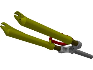 Suspension Fork 3D Model preview