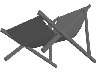 Beach Chair 3D Model preview
