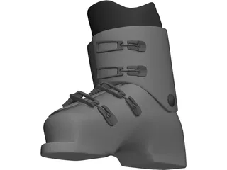 Ski Boot 3D Model preview
