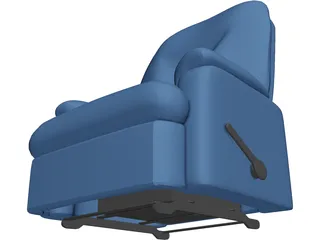 Leather Recliner 3D Model preview