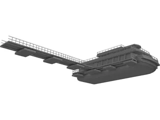 Tour Boat 3D Model preview