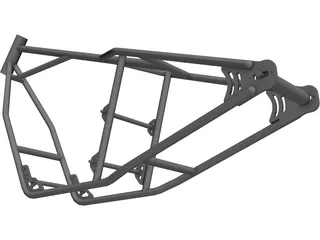 Honda CB750 Motorcycle Frame 3D Model preview