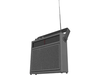 Transistor Radio 70´s 3D Model preview