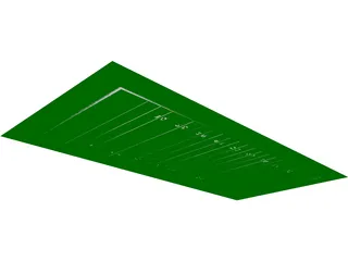 American Football Yard 3D Model preview