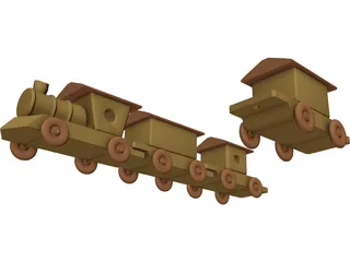 Toy Train 3D Model preview