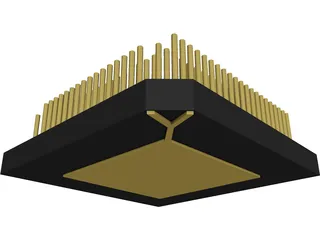 CPU Chip 3D Model preview