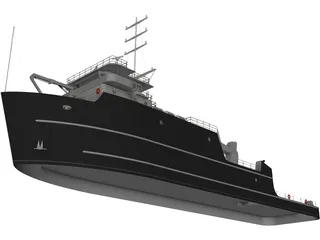 YTT Torpedo Recovery Ship 3D Model preview