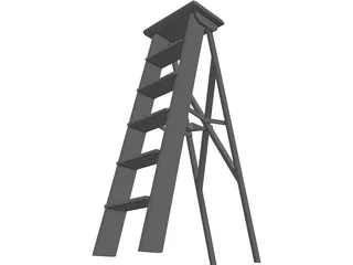 Folding Ladder 3D Model preview