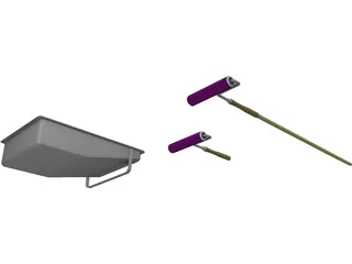 Paint Rollers 3D Model preview