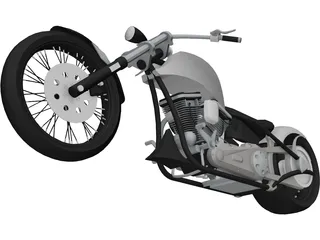 Custom Chopper 3D Model preview
