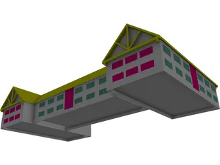 Retail Building 3D Model preview