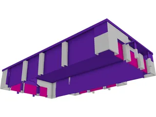 Retail Building 3D Model preview