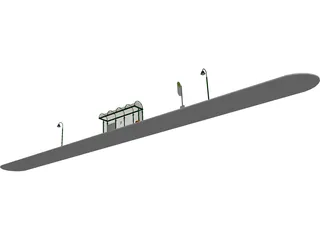 Bus Stop 3D Model preview