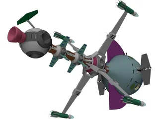 Comet Captain Future 3D Model preview