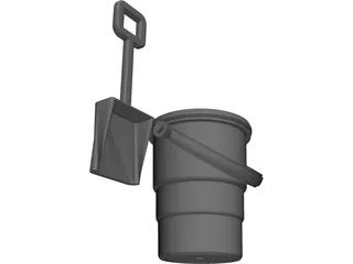 Sand Pail and Shovel 3D Model preview