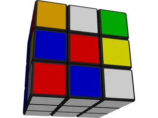 Rubicks Cube 3D Model preview