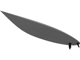 Surfboard 3D Model preview