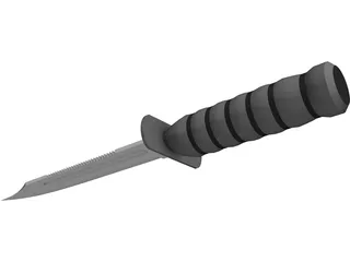 Ka-Bar Military Survival Knife 3D Model preview