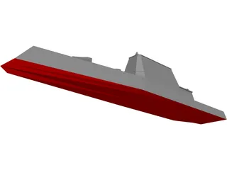 DDX Multi-Mission Stealth Destroyer 3D Model preview