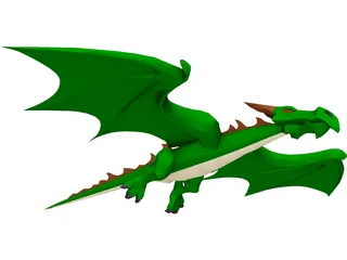 Little Green Dragon 3D Model preview