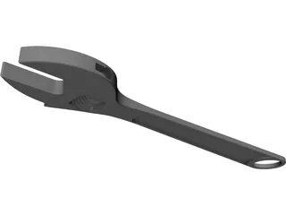 Steel Cast Wrench 3D Model preview