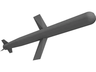 Generic Cruise Missile 3D Model preview